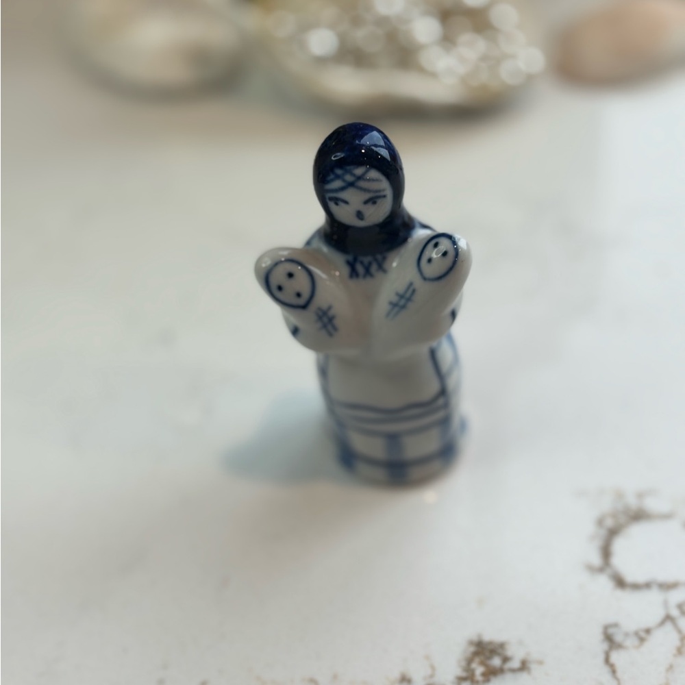 GZHEL Blue and White Ceramic Figurine